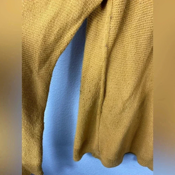 Madewell Riverside Textured Knit Sweater Oversized Sz L Yellow F3447 Lightweight - Picture 4 of 9